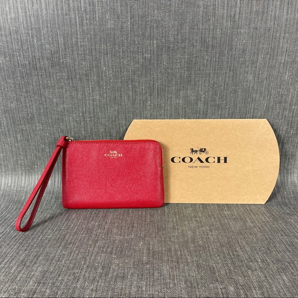 Coach Handbags - NWT Coach Leather Corner Zip Wristlet Small